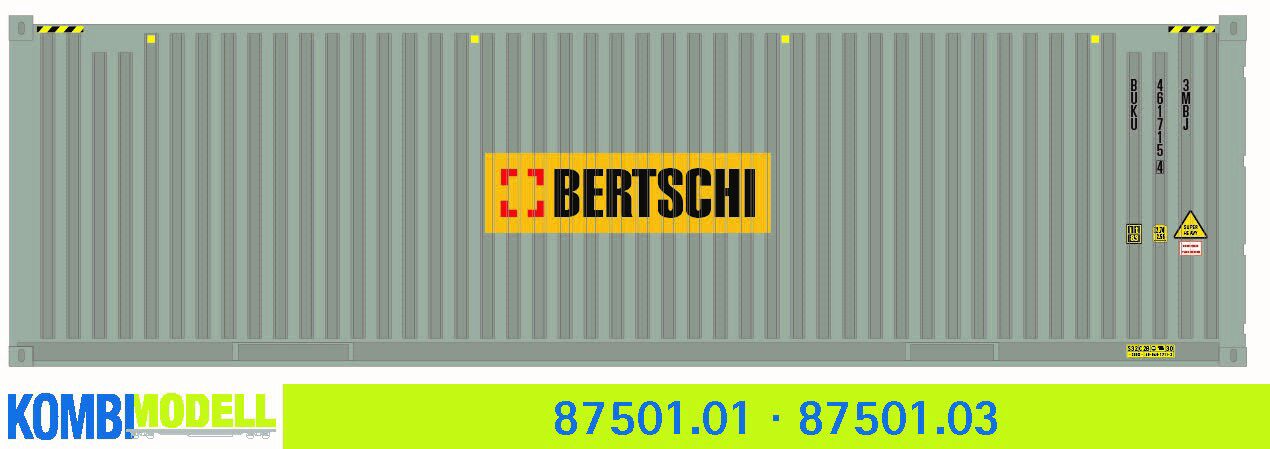 Kombimodell 87501.01 WB-B /Ct 30' Letterbox Bertschi" #BUKU 461711" (neues Logo, 2-Tür) SoSe